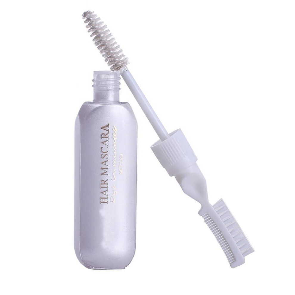 Liasun White Temporary Hair Mascara Washable Temporary Hair Color Chalk Hair Dye Stick Non-Toxic Instant Dye(White)