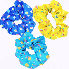 Hanukkah Elastic Hair Scrunch Chanukkah Design (3-pack)