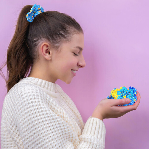 Hanukkah Elastic Hair Scrunch Chanukkah Design (3-pack) 1