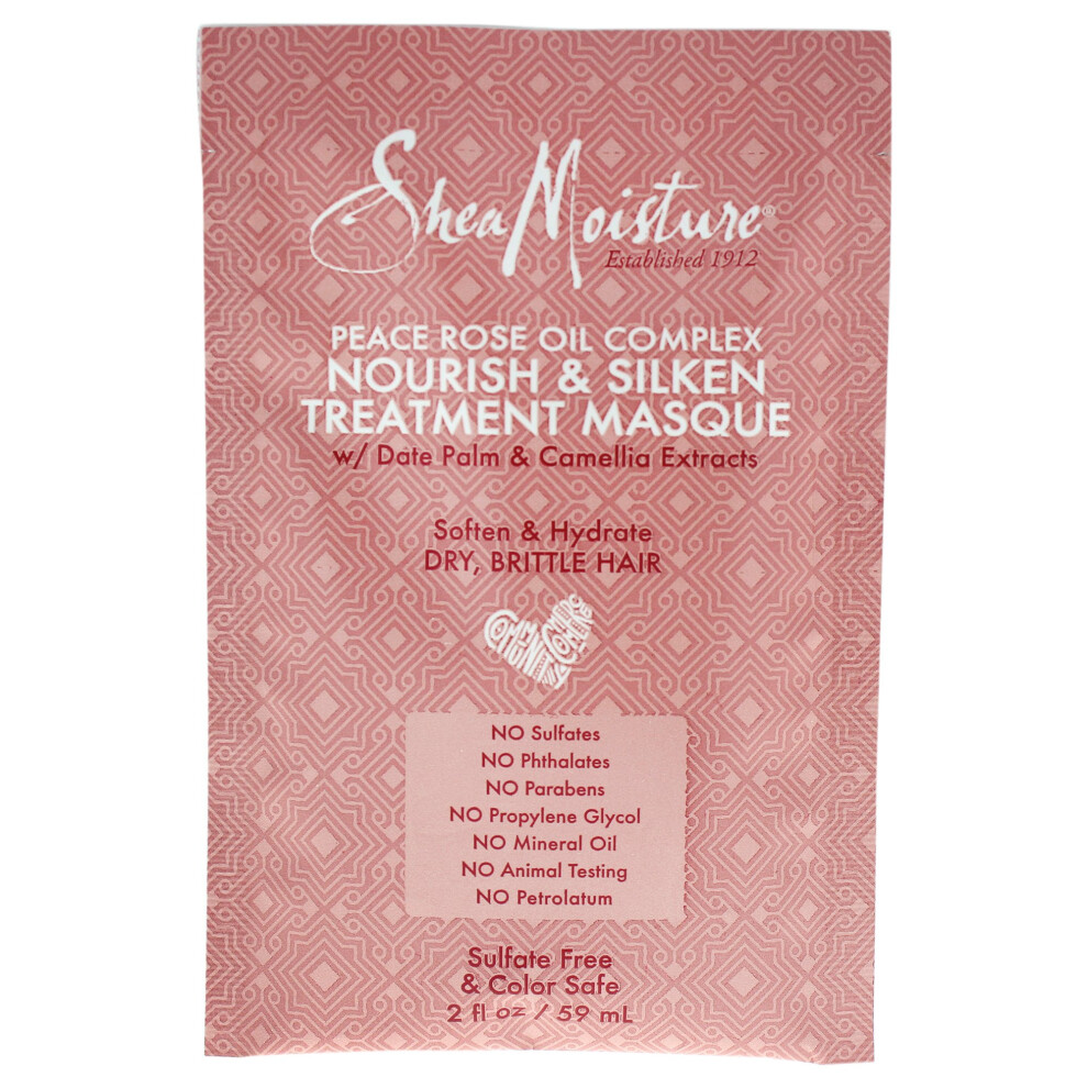 Shea Moisture Peace Rose Oil Complex Nourish & Silken Treatment Masque for Unisex  2 Ounce