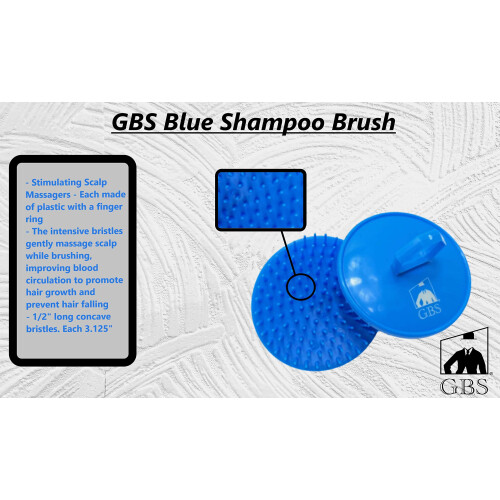 G.B.S Shampoo hovedbundsmassageb?rstepakke med 4 bl? 2