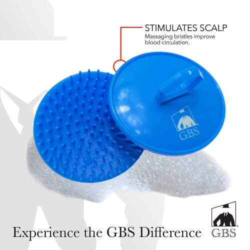 G.B.S Shampoo hovedbundsmassageb?rstepakke med 4 bl? 1