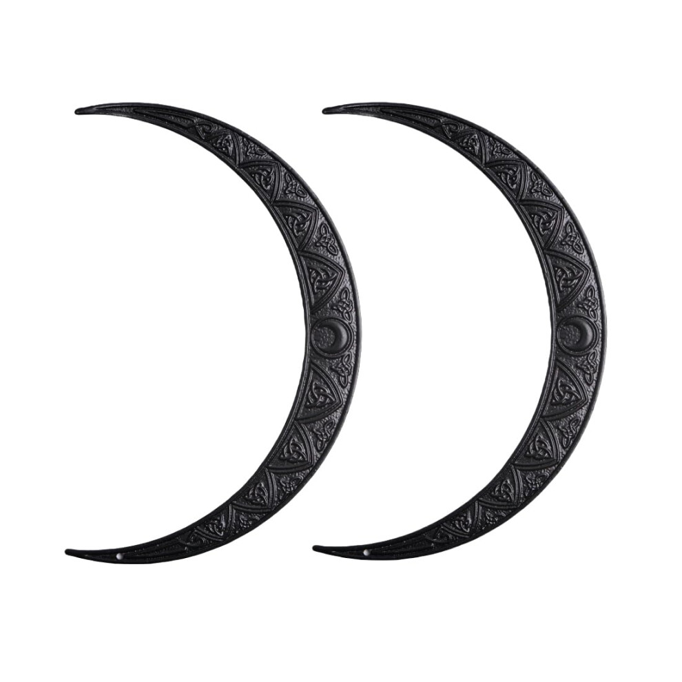 Langhong Unisex 2Pcs Moon Crescent Hairpin For Women Viking Hairpins Stick Forks Knot Hair Styling Pins (Zrtl23)