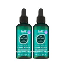 HASK TEA TREE OIL & ROSEMARY Scalp Relief Serum for All Hair Types Color Safe Gluten-Free Sulfate-Free Paraben-Free Cruelty-Free - Pack of 2
