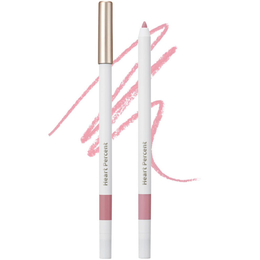 Heart To Heart Pink Heart Percent Dote On Mood Lip Pencil Slim Defines And Fills Creamy Lip Liner Retractable Lipstick Pencil With Built-In Sharpener 14. Calm
