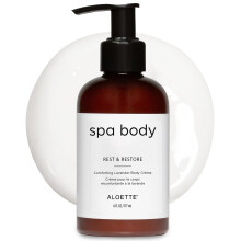 Aloette Lavender Body Cream Rest & Restore hydratacn krm pro suchou pokoku telov mlko s obsahem niacinamidu s bambuckm mslem Aloe Vera z