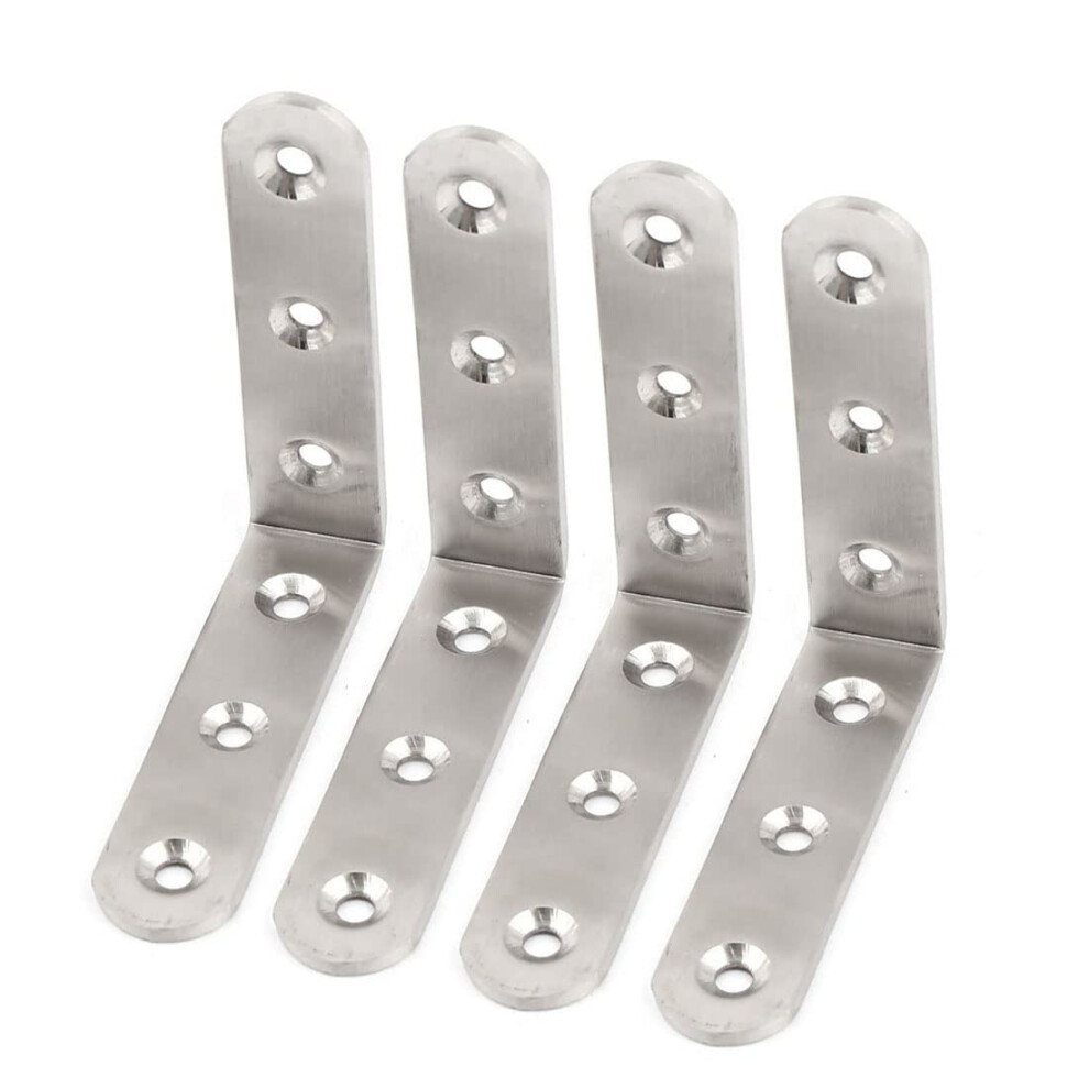 Support D'angle En L Rannb, 90 Mm X 90 Mm, Lot De 4-image