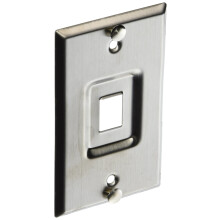 Leviton 4108W-1SP QuickPort Telephone Wall Jack Stainless Steel Recessed Port