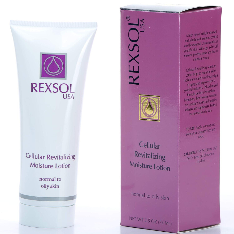 Rexsol Cellular Revitalizing Moisture Lotion Normal To Oily Skin | With Aloe Vera Gel Chamomile Extract & Calendula Officinalis Extract | Helps To Ma