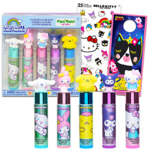Hello Kitty and Friends Lip Balm Tubes - Bundle with 5 Sanrio Lip Balms in Assorted Flavors for Party Favors Plus Stickers More | Sanrio Lip Balm Se