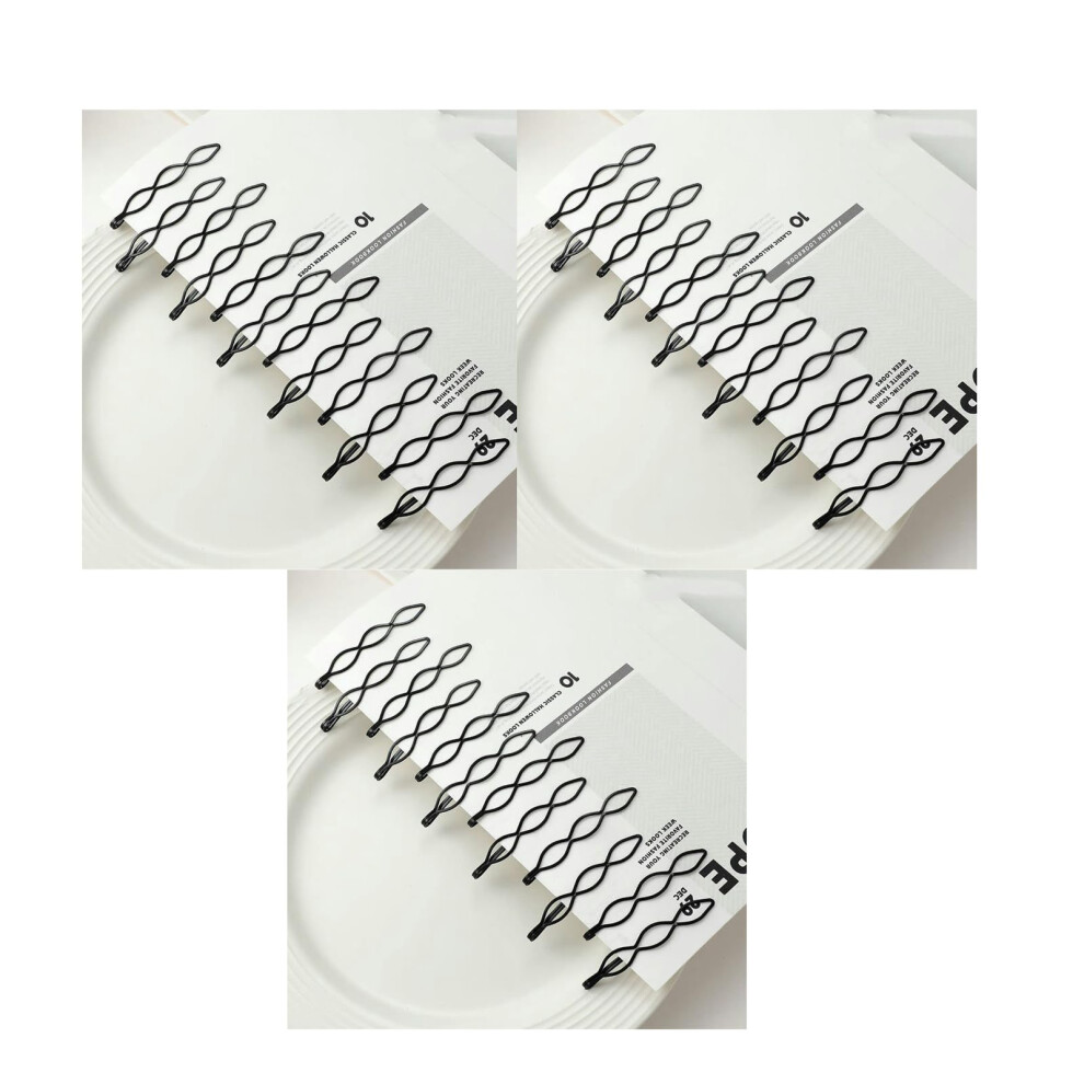 Lot de 36 mini-épingles à cheveux noires vintage, pinces invisibles pour frange, pour femmes et filles, accessoires décoratifs pour mariage et co