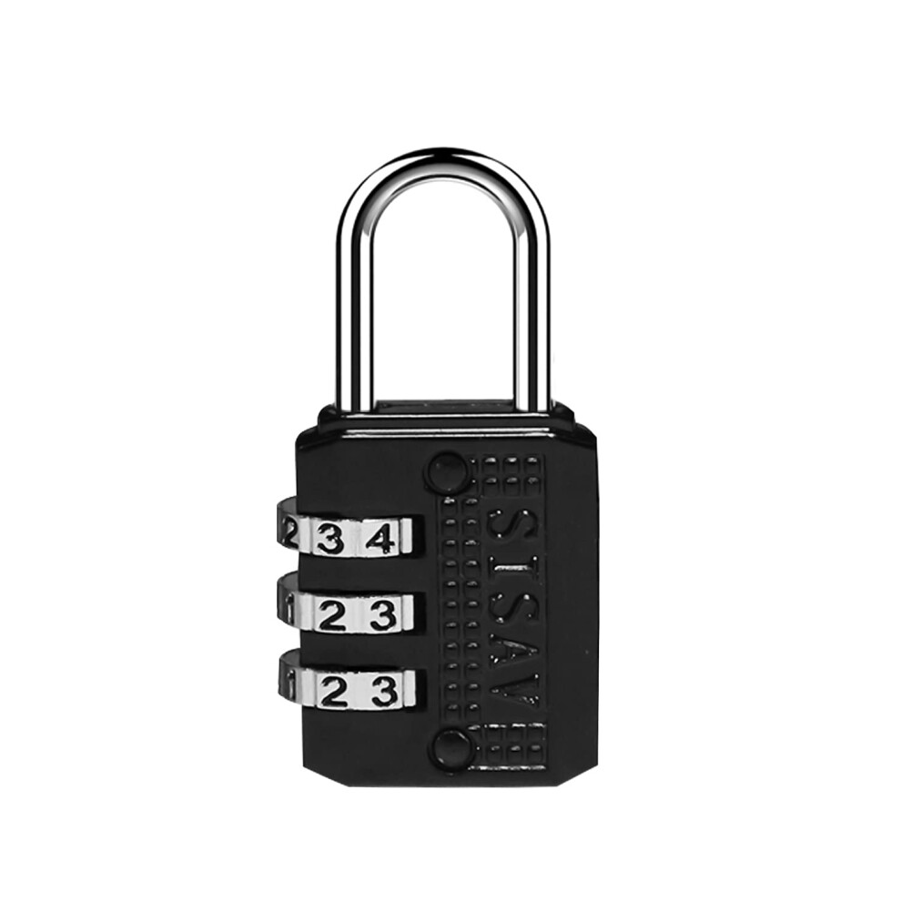 Sisav 3 Digit Combination Lock Mini Combination Lock Locker Lock Luggage Lock Gym Locker Lock Easy Read Dials Keyless Resettable Combo Black 787188469880