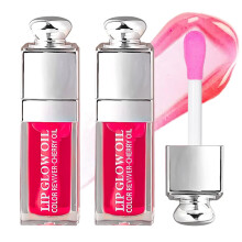 PPPanYiDi 2Pcs Hydrating Lip Oil Plumping Lip Gloss Glossy Refreshing Long Lasting Moisturizing Tinted Lip Glow Oil for Lip Care Hydrating No-Sticky