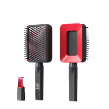 Bime Beauty 3D ntisztt Deluxe ngyszgletes ecset | Tisztt hajkefk noknek | Masszzskefe fsu minden hajtpushoz (piros)