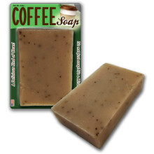 Coffee Soap Handcrafted Scented with Ground Coffee Beans Unisex Coffee Gags Cool Stocking Stuffers for Men Women Coworkers Weird White Elephant Ideas