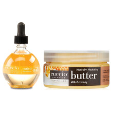 Cuccio Full Hand Treatment - Cuticle Oil 2,50 Oz og sm?rblandinger fugtgivende duftende kropscreme 8 Oz (m?lk og honning)