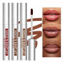 Set de Tatuajes Labiales Peel Off, 3 Colores de Lápiz Labial Peel Off, Acabado Mate, Impermeable