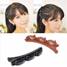 6Pcs (Black and Brown) Double Layers Twist Band French Braider Hair Tool Fashion Double Layer Band Twist Plait Clip Front Hair Clips Hairpin Headband