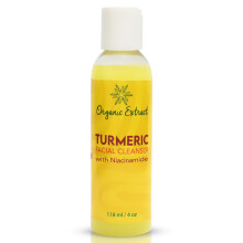 ORGANIC EXTRACT Turmeric Facial Cleanser - 4 fl oz / 118 ml - Gentle Face Cleanser for Dull Acne Prone Skin - Exfoliating Daily Facial Cleanser for