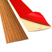 Floor Transition Strip Self Adhesive Laminate Floor Strip Threshold Seam Cover Strip Vinyl Door Floor Trim Elegant Wood Grain Design (Brown Wood Grai