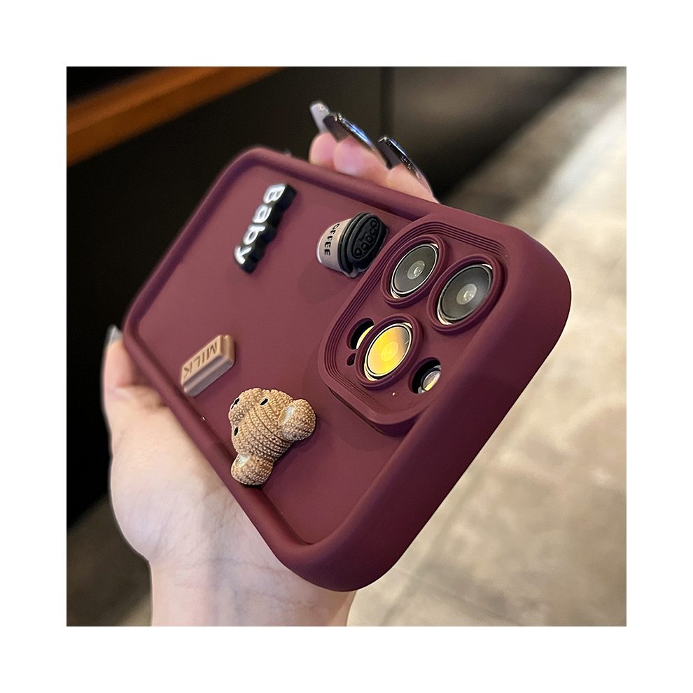 (Baby Wine A25 5G) A 54 34 14 Cute 3D Bear Liquid Silicone Case For S Red 931288507113