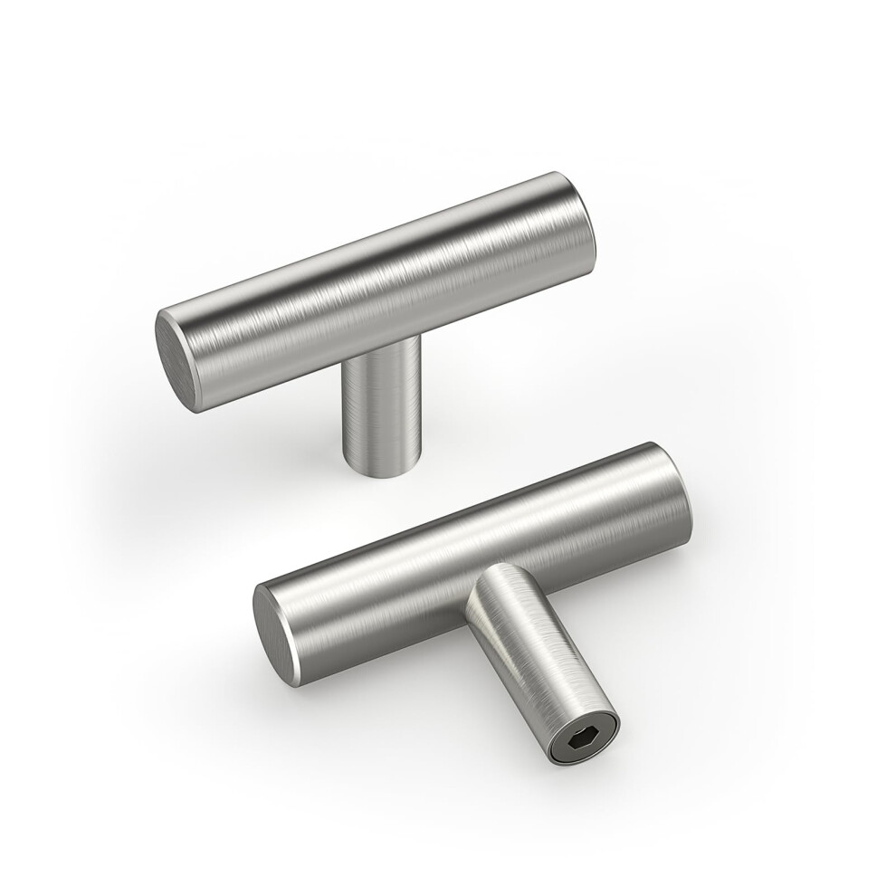 Homdiy Brushed Nickel Cabinet Knobs 30 Pack - Hd201sn Kitchen Cabinet Hardware Knobs Modern Drawer Pulls And Knobs For Dresser Drawers Cabinet Drawer 715624593042