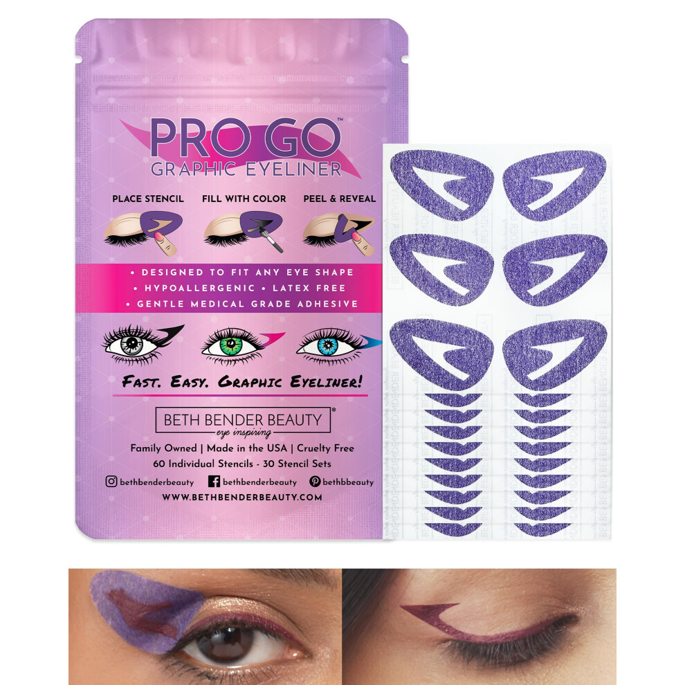 Beth Bender Beauty Pro Go Graphic Eyeliner Stencil - Stylish Eyeliner Stencils - Achieve the Perfect Winged Liner-image-OPC-PGFKDGF-NEW