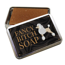 Gears Out Fancy Btch Soap - Pretty Poodle Tin - Nieuwigheid Badzeep voor vrouwen - Chocoladezeep Handgemaakt gemaakt in de VS