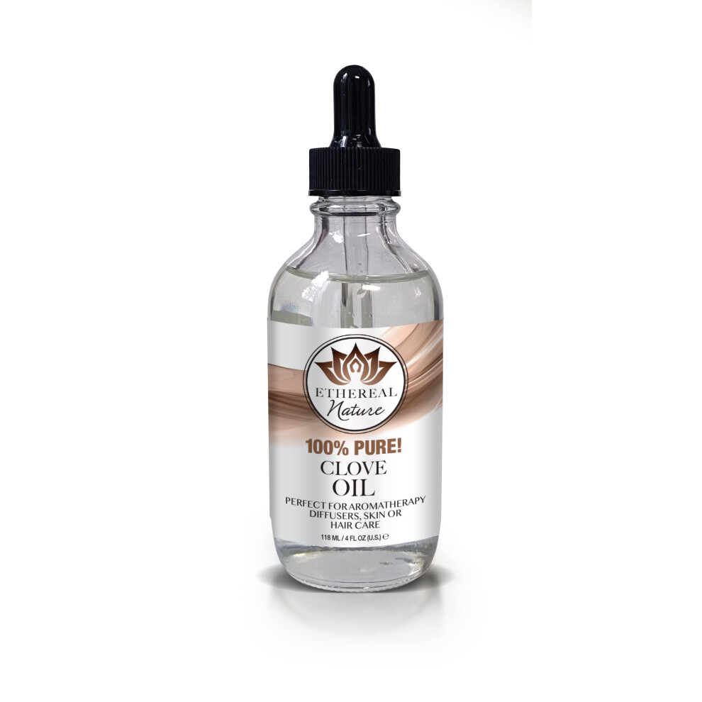 Ethereal Nature 100% Pure! Clove Oil - Perfect For Aromatherapy Diffusers Skin And Hair Care - Beauty Diy - 4 Fl Oz