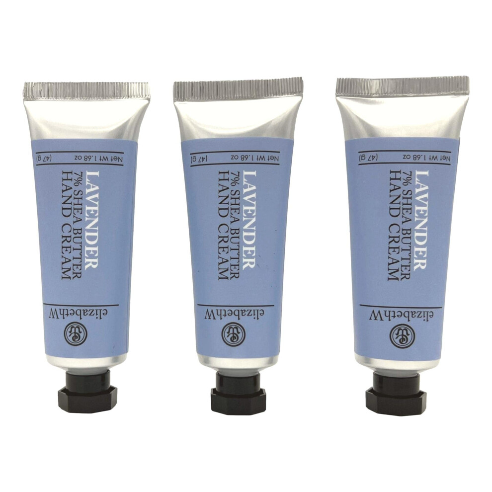 Elizabeth W Lavender/Cream Hand 1.68 Ounce (Set Of 3)