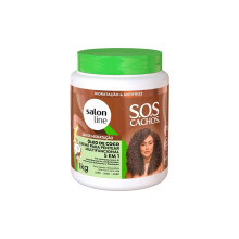 Salon Line - Linha SOS Cachos (Oleo de Coco) - Creme para Pentear Tratamento Profundo 1 Kg - (SOS Curls (Kokosolie) - Diepe behandeling Kamcr?e Net 3