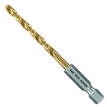 BOSCH TI2137IM 1-teilig 5/32 Zoll x 3-1/8 Zoll Titan-Nitrid-beschichteter Metallbohrer