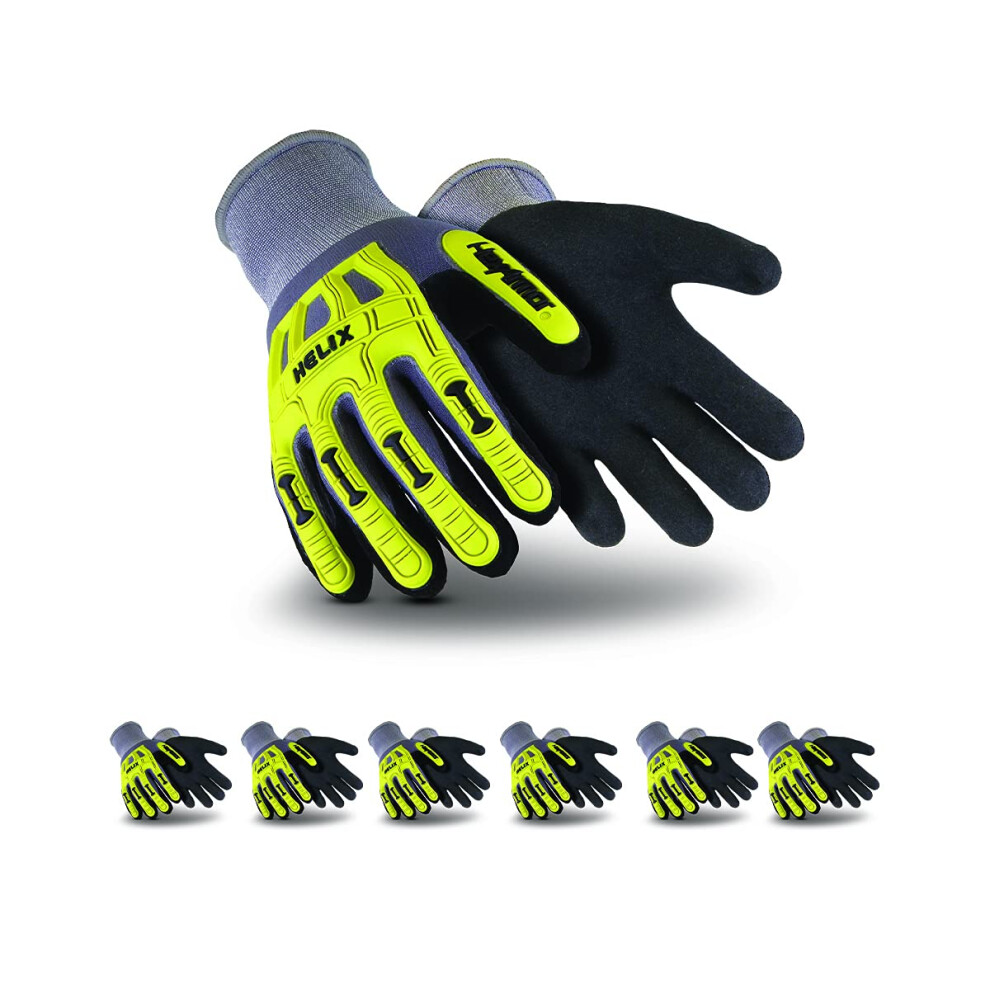 Guanti Da Lavoro Hexarmor Antitaglio E Antiurto Con Palmo In Nitrile Lavorato A Maglia | Helix 1095 | Taglia Xs-image