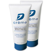 DORCO D Crme Mentholeret barbercreme - for en glat og beroligende barbering (2-pak)