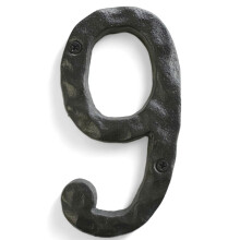 Nombres de maisons NACH pour les numeros d'adresse noire de 5,5 pouces a l'exterieur de 5,5 pouces pour la maison - Numero 9 - Nombres rustiques