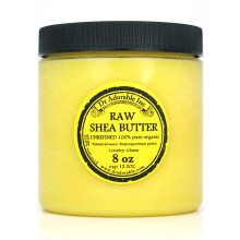 Dr Adorable - 8 uncji - Maslo Shea Nierafinowane - Czysty naturalny Premium Organiczny tloczony na zimno