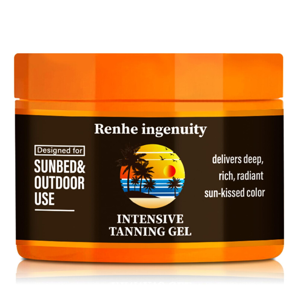 Luxury Intensive Tanning Gel  Natural Tanning Accelerator Cream Gel  for Sunbeds & Outdoor Sun (150g)