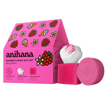 ANIHANA Berry Burst dusch- och kroppspresentset med duschsteamer Body Scrub Bar och feel-good tvl