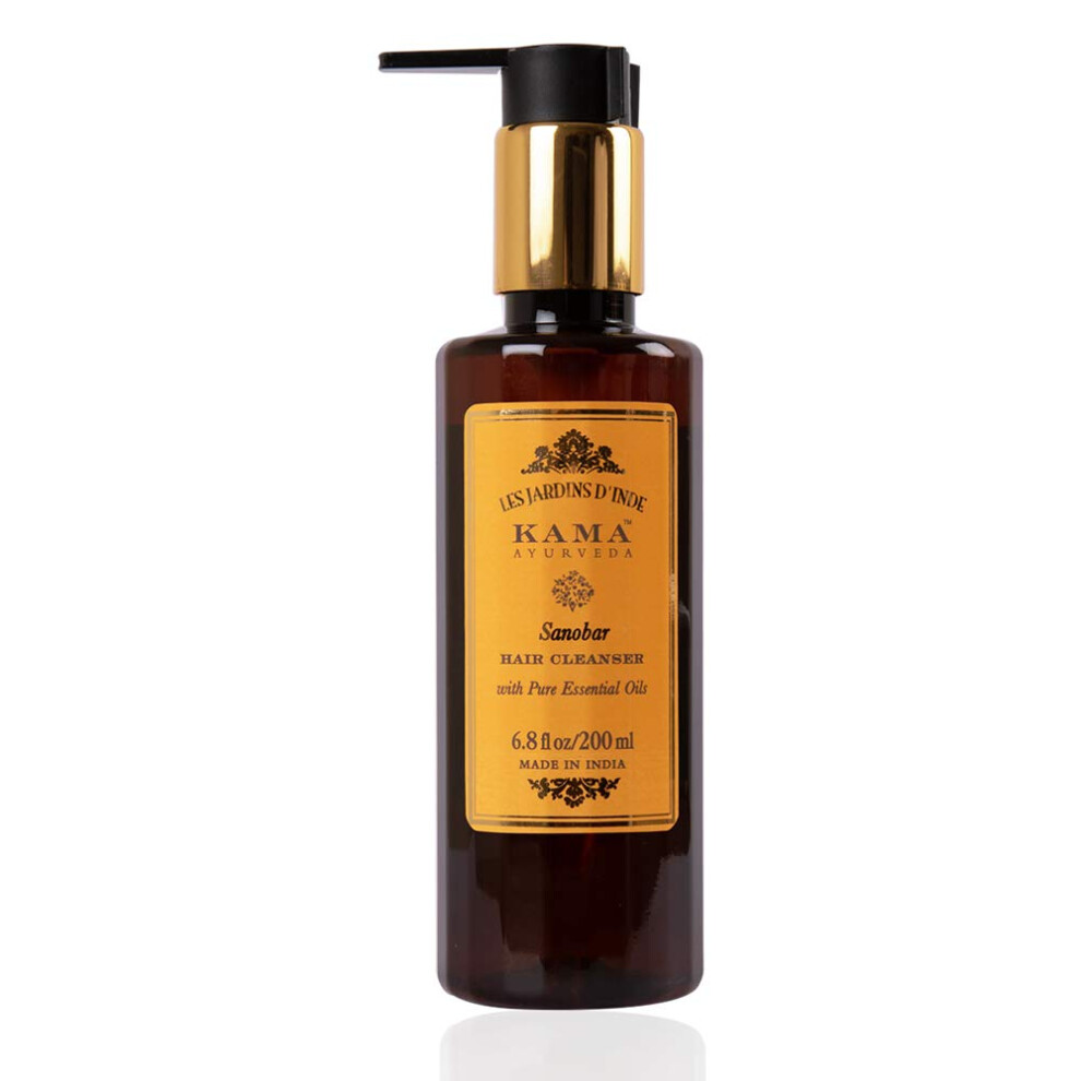 Kama Ayurveda Sanobar Hair Cleanser (Shampoo) With Pure Essential Oils 200Ml