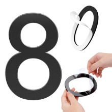 GLDonee Self-adhesive 6 Inch House Numbers Acrylic House Number Modern House Numbers Black Mailbox Numbers for Outside Address Home Number for Apartm