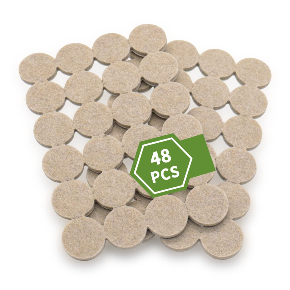 Covercorner Felt Furniture Pads For Hardwood Floors 48 Pcs Furniture Pads Floor Protectors For Hardwood Floors Felt Pads For Furniture Round Beig 798062453048