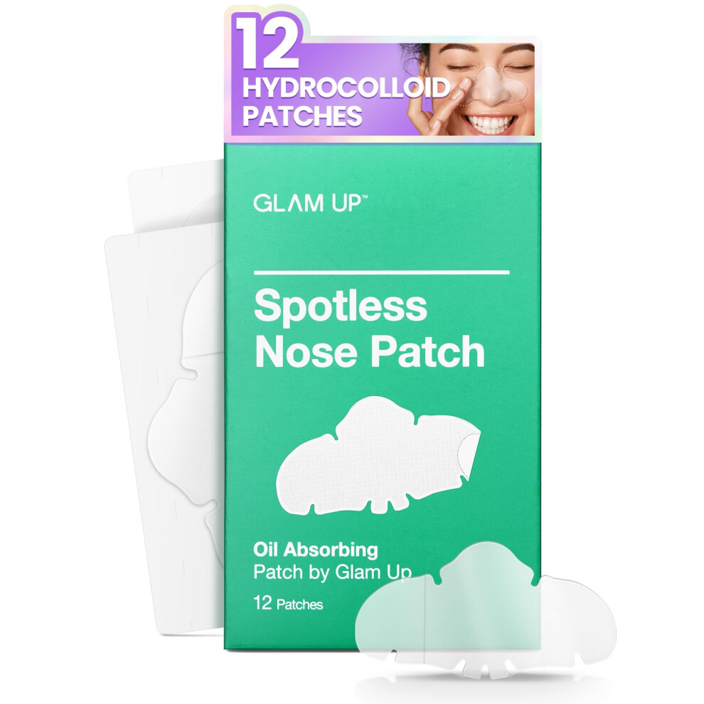 Glam Up Spotless Nose Patch Hydrocolloid Coverage For Nose Pores Zits And Oil - Overnight Strong Waterproof To Absorb Blackheads & Pimple Nose Gunk