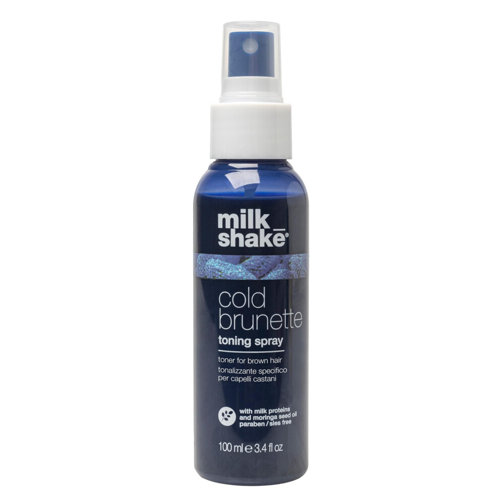 milk_shake Cold Brunette Toning Spray - Brown Hair Blue Pigment Spray | Counteracts Warm Red Orangey Tones | Strengthens and Hydrates | 3.4 fl oz (100