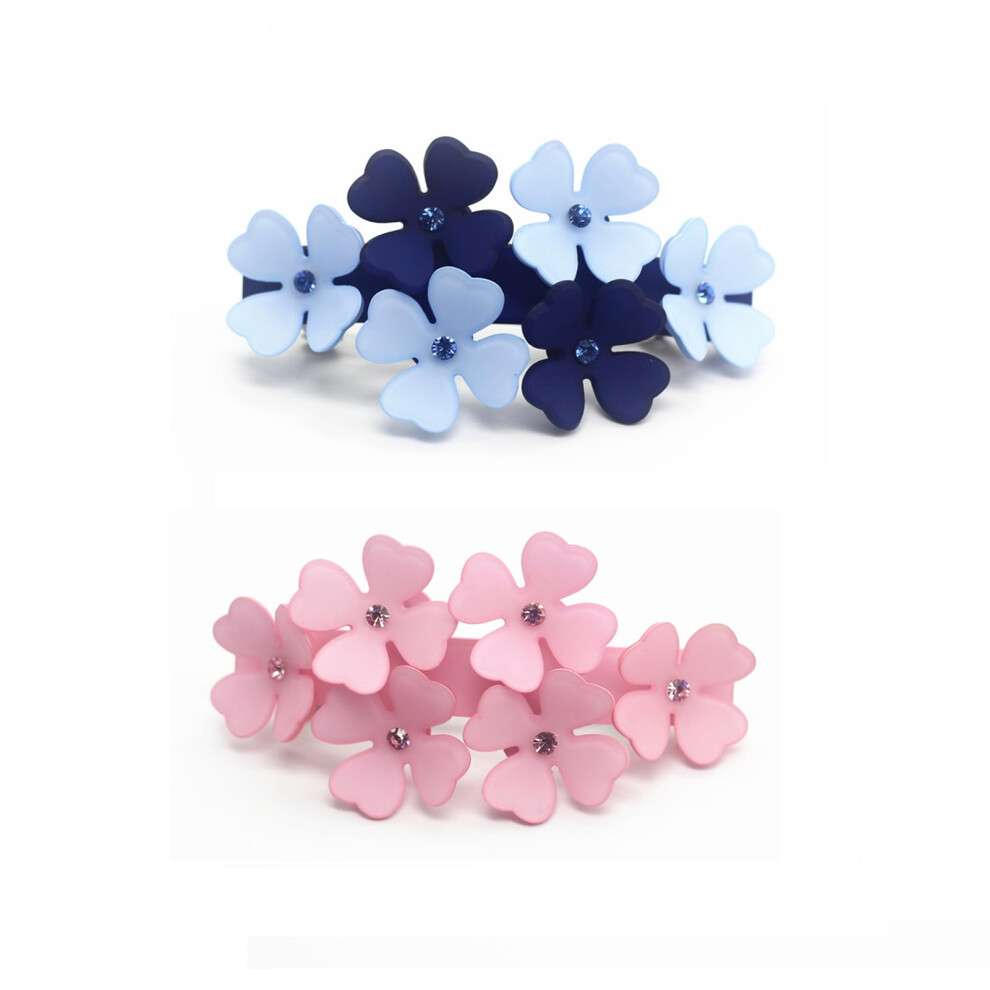 Choisbeing Lot De 2 Barrettes Cheveux Style Fran Ais Pour Femmes, L Gantes, Motif Tortue, Accessoires Pour Cheveux (Ensemble De Barrettes C)-image