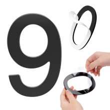 GLDonee Self-adhesive 6 Inch House Numbers Acrylic House Number Modern House Numbers Black Mailbox Numbers for Outside Address Home Number for Apartm