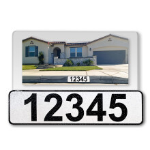 Curb-N-Sign diverse kleuren stoeprandfolie 12 maanden garantie reflecterende aluminium stoeprandadressticker (3X10 inch (reflecterend) traditioneel w