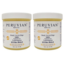Perui fehr Braid Loc s Edge Gel EXTRA HOLD a nyugodt s termszetes hajhoz 16 oz. (Citromfu) (2 db-os csomag)