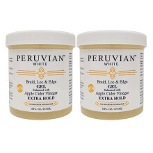 Perui fehr Braid Loc s Edge Gel EXTRA HOLD a nyugodt s termszetes hajhoz 16 oz. (Almaecet) (2 db-os csomag)