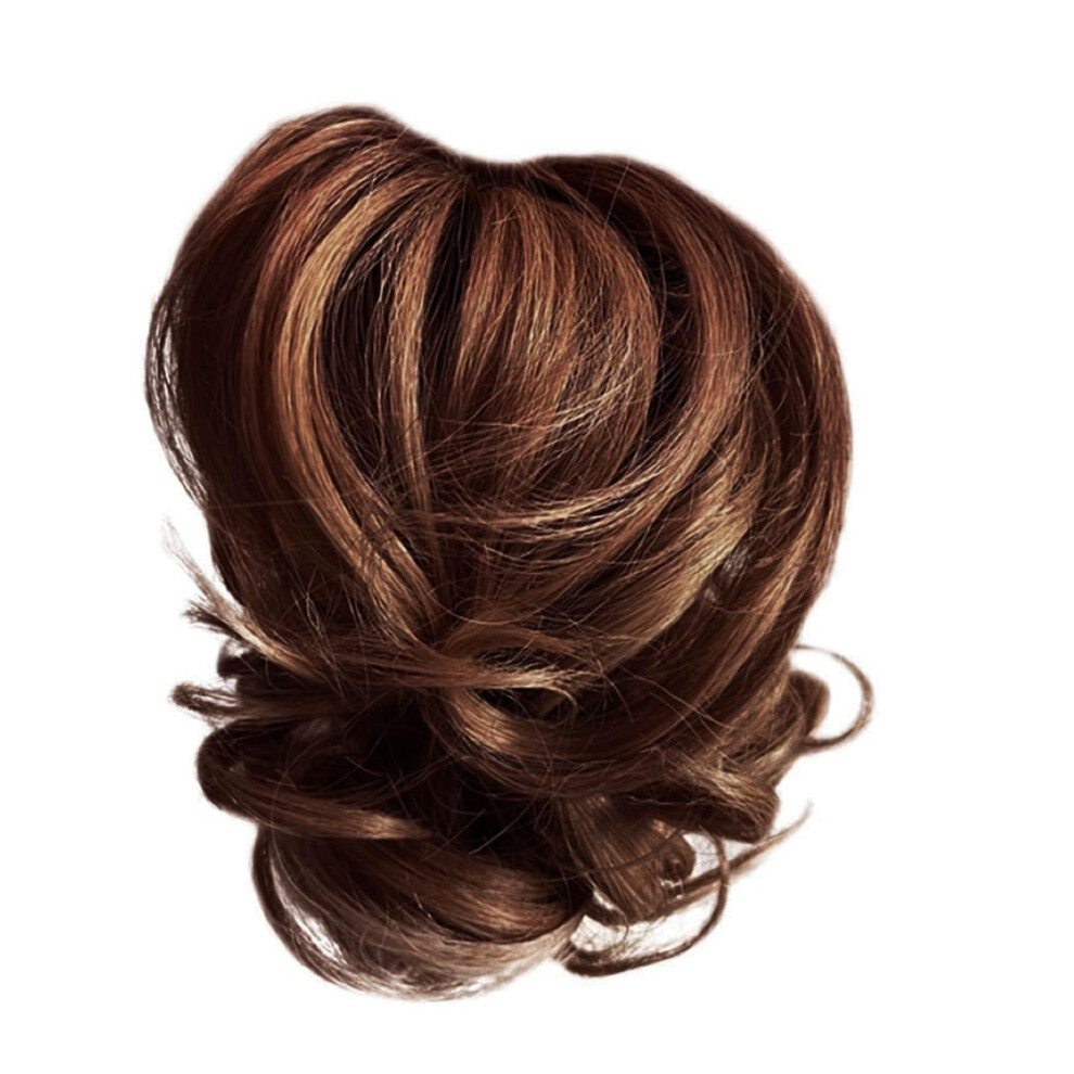 ??? ???P?E Unisex Kim Kimble Clip It Classy Curly Updo Hairpiece With 3"""" Claw Clip By Hairuwear Mc30/29Ss Cinnamon Spice