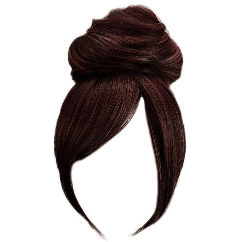 Kimblebeauty Unisex Not,Specified Kim Kimble Sleek Style Bun & Bangs Hairpiece With Face Framing Fringe With Longer Side Pieces By Hairuwear Mc4/35Ss Sangria